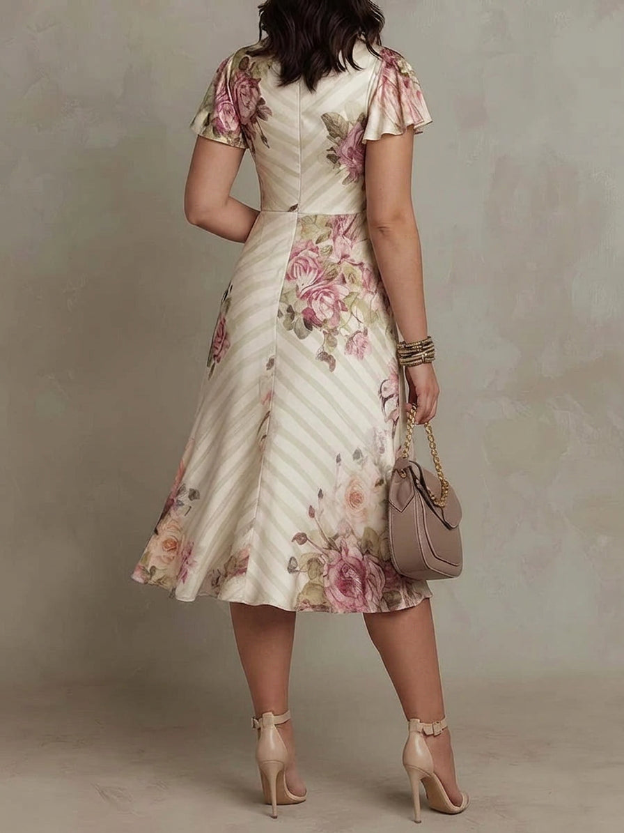 Margaret Satin Midi Dress
