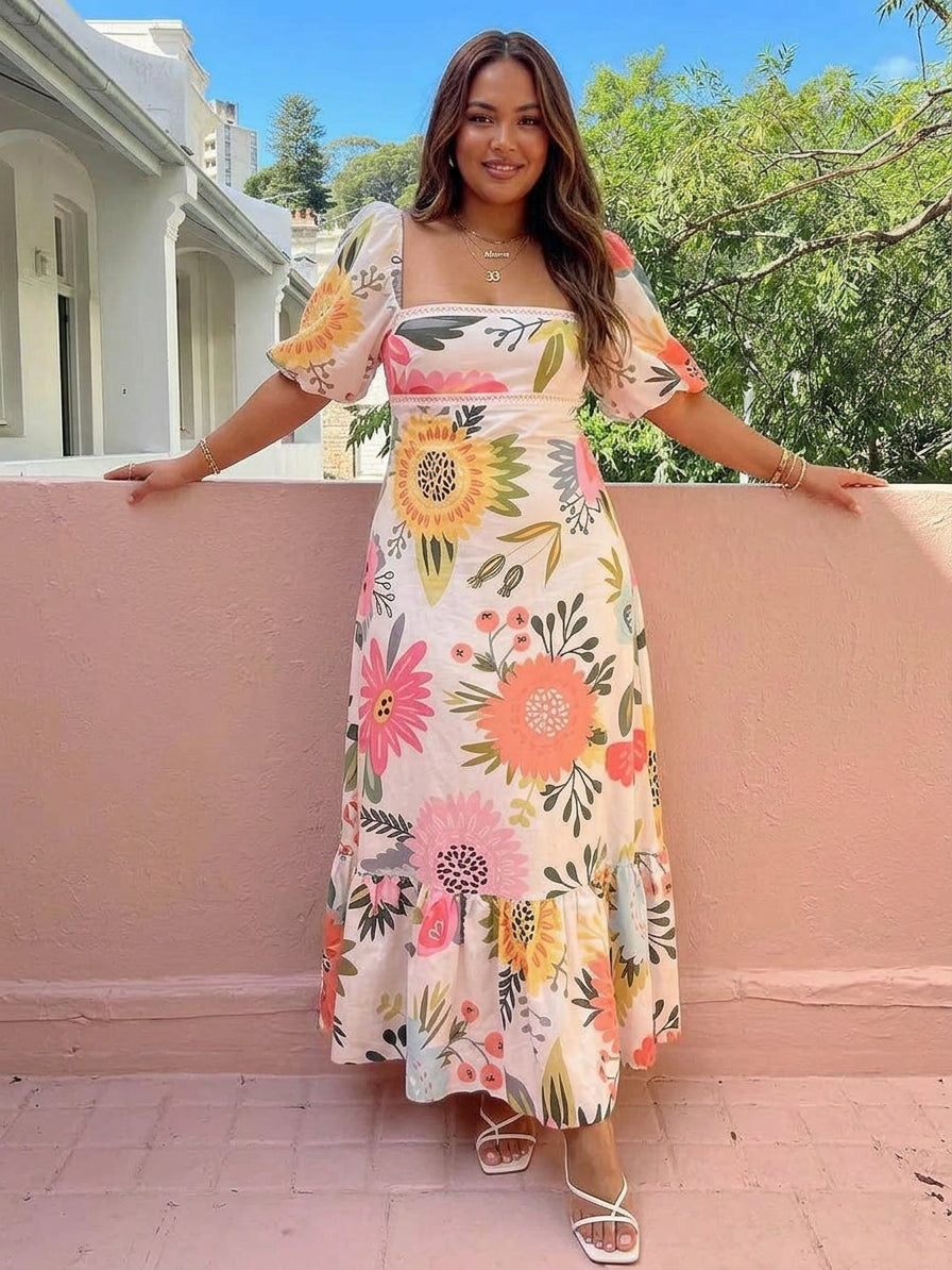 Ivy Square Neck Maxi Dress