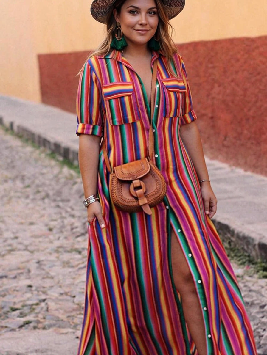Nancy Striped Shirt Set