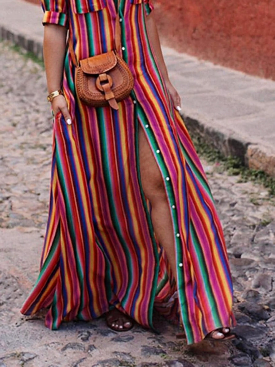 Nancy Striped Shirt Set