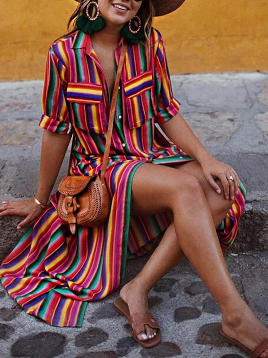Nancy Striped Shirt Set