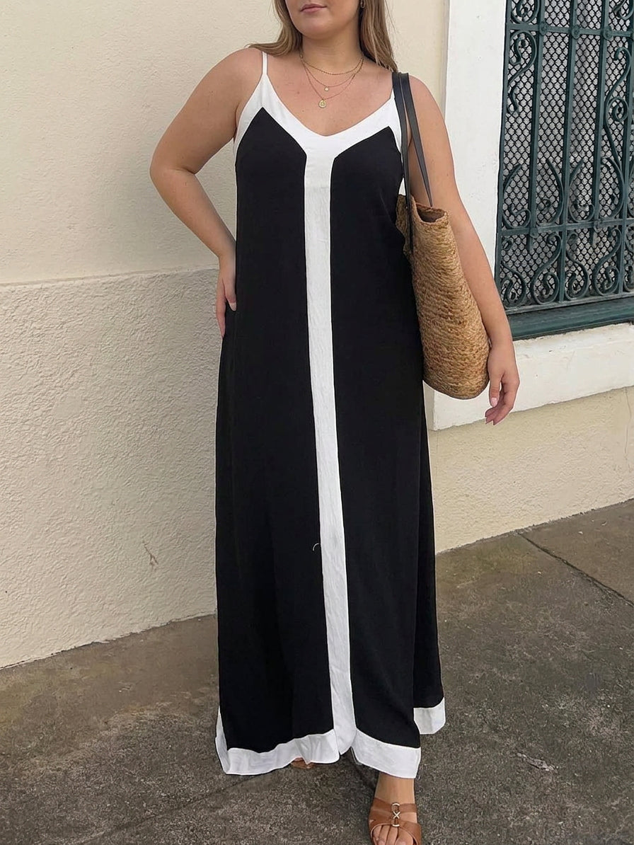 Nancy Colorblock Midi Dress