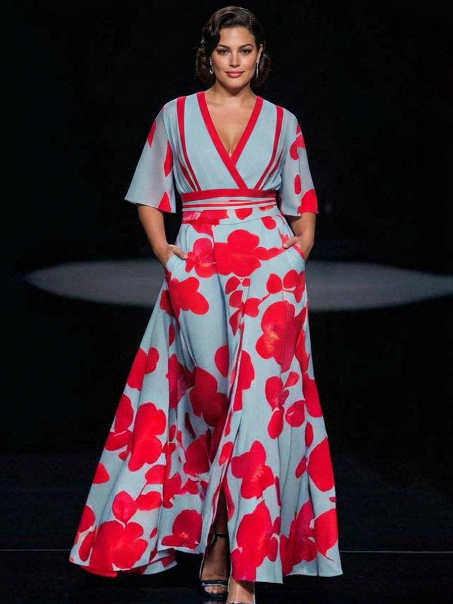 Lea Mid Sleeve Maxi Dress