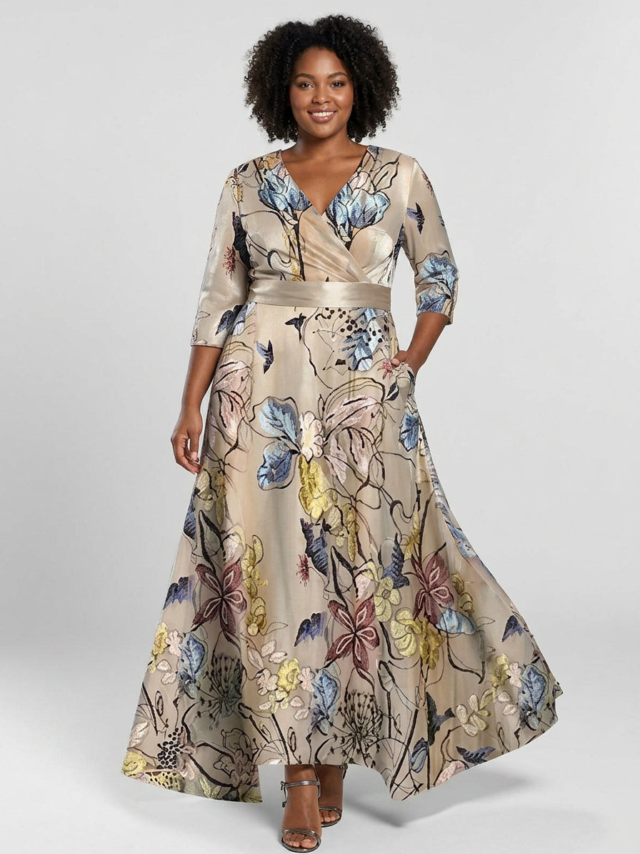 Lea Mid Sleeve Maxi Dress