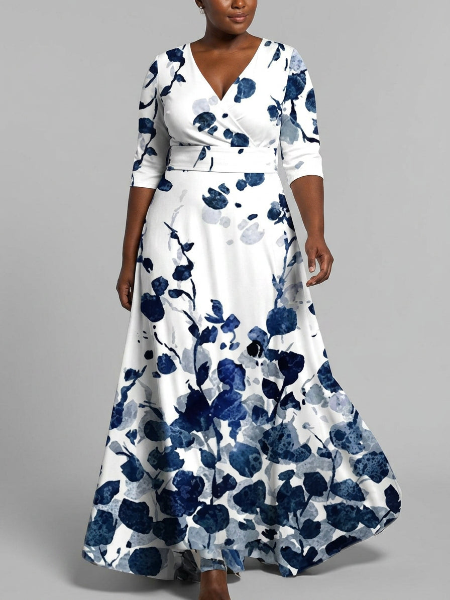 Lea Mid Sleeve Maxi Dress