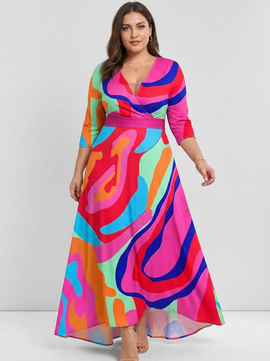 Lea Mid Sleeve Maxi Dress