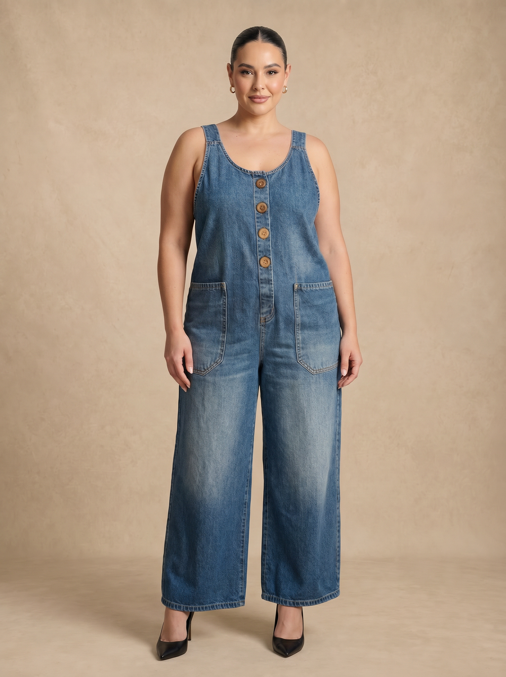 Ruth Washed Denim Overalls