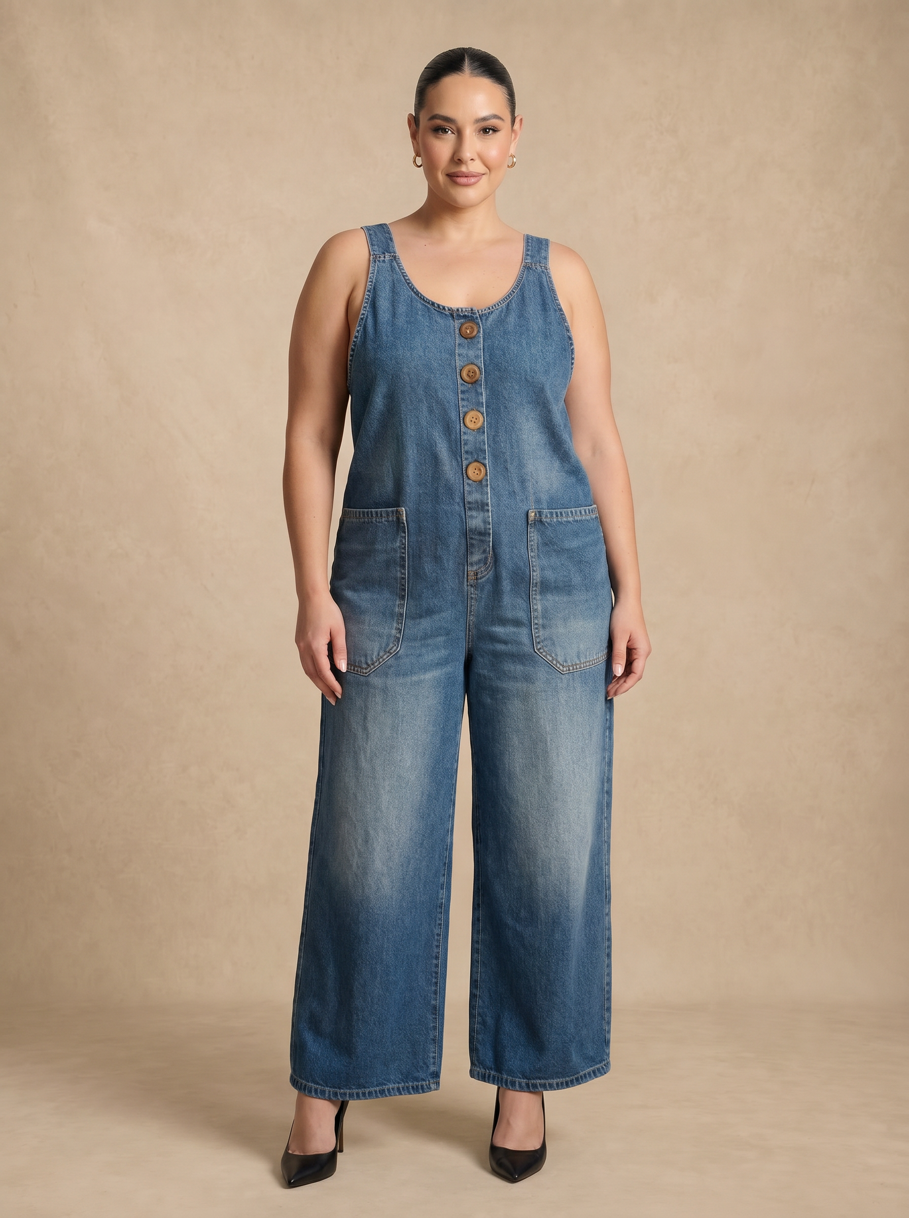 Ruth Washed Denim Overalls