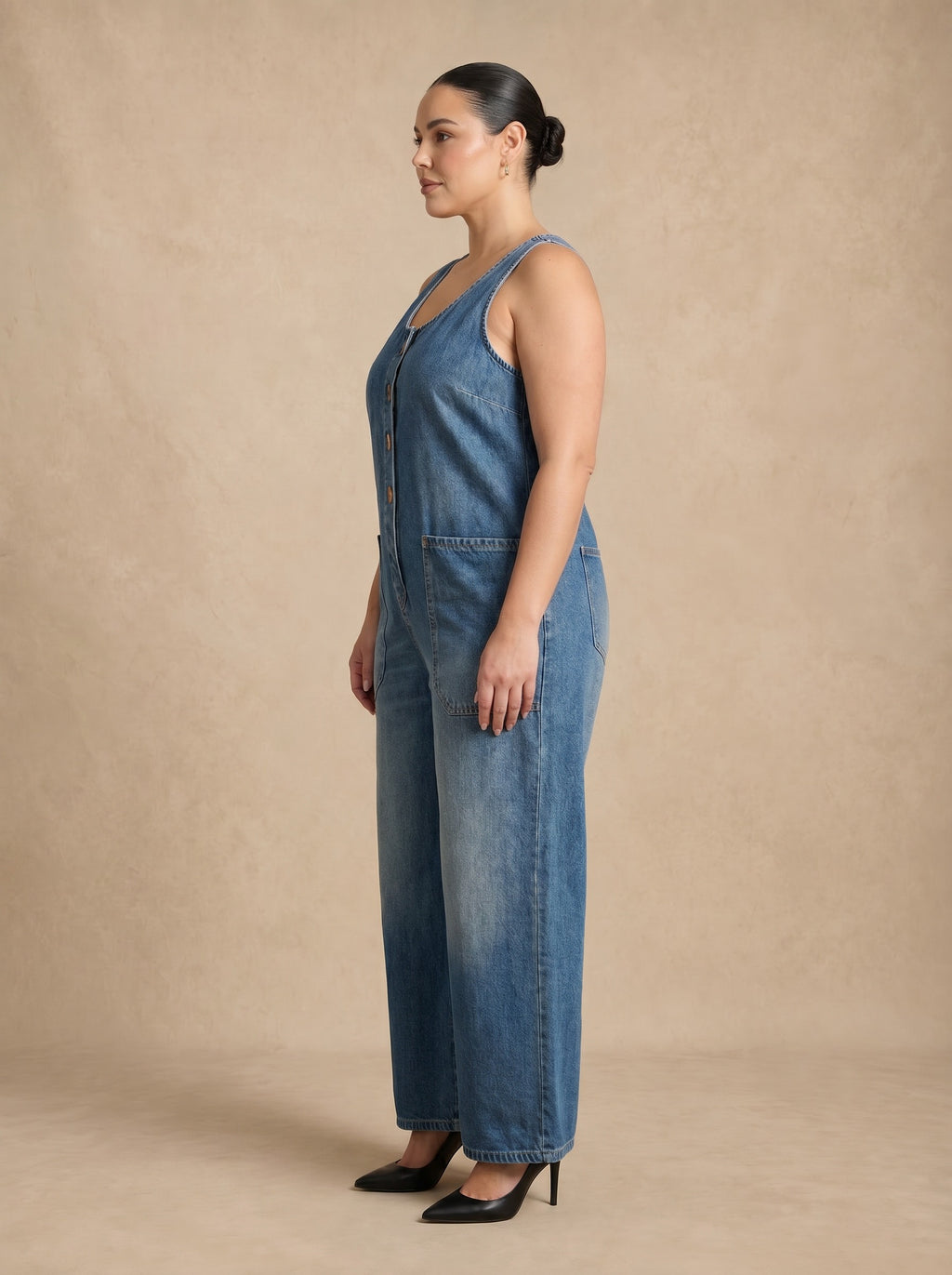 Ruth Washed Denim Overalls
