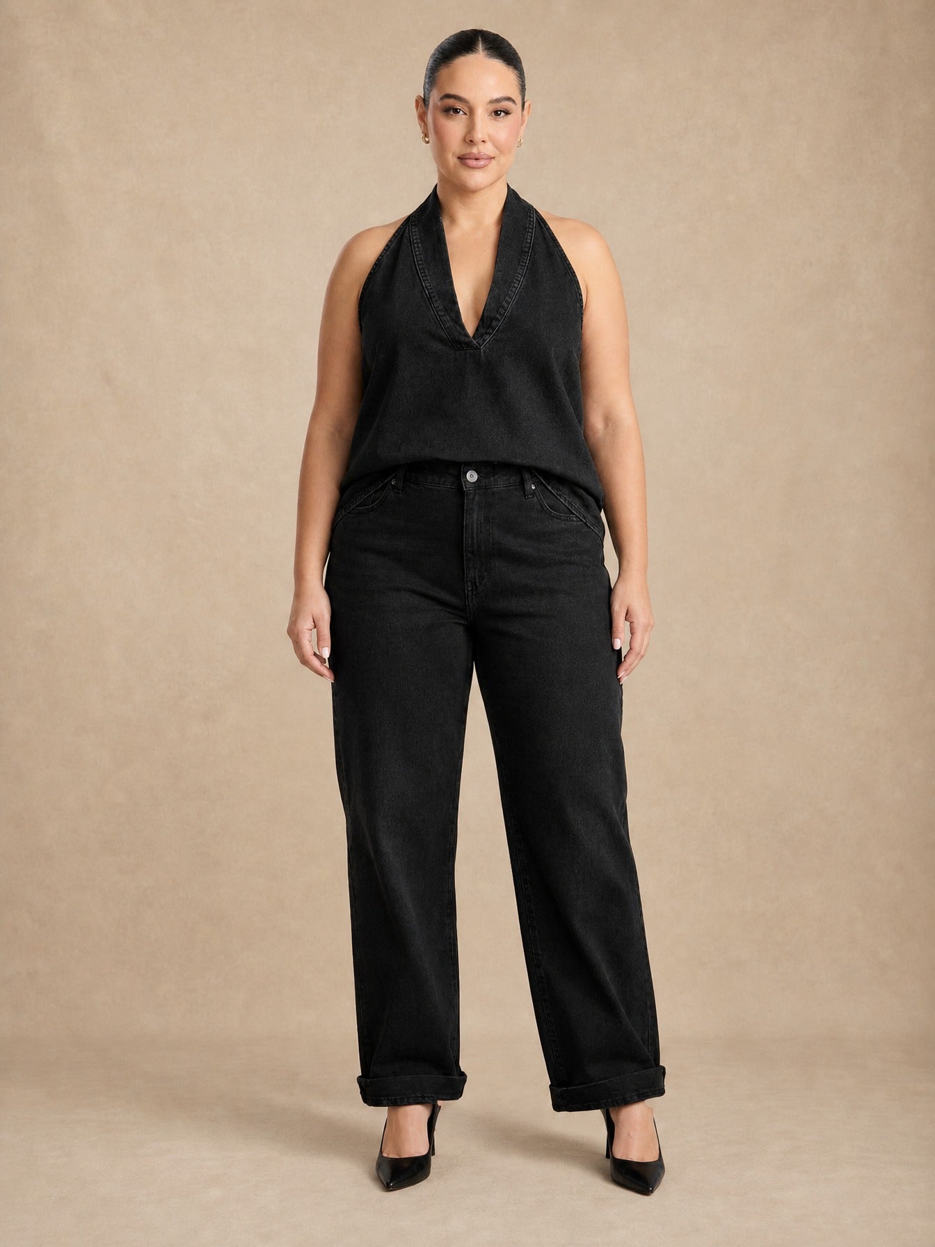 Ivy Denim Two-Piece Set