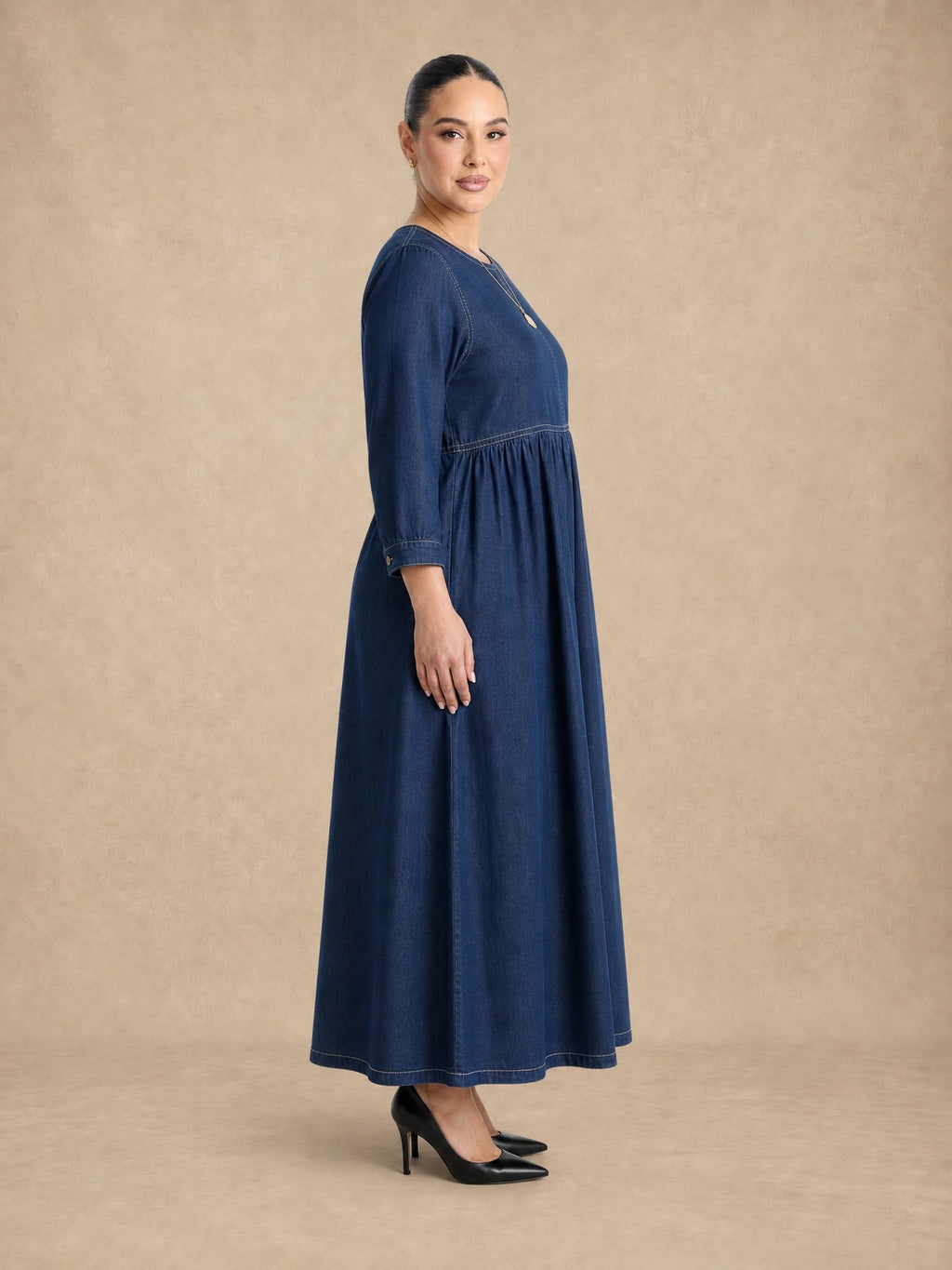 Melissa Long Sleeve Denim Dress