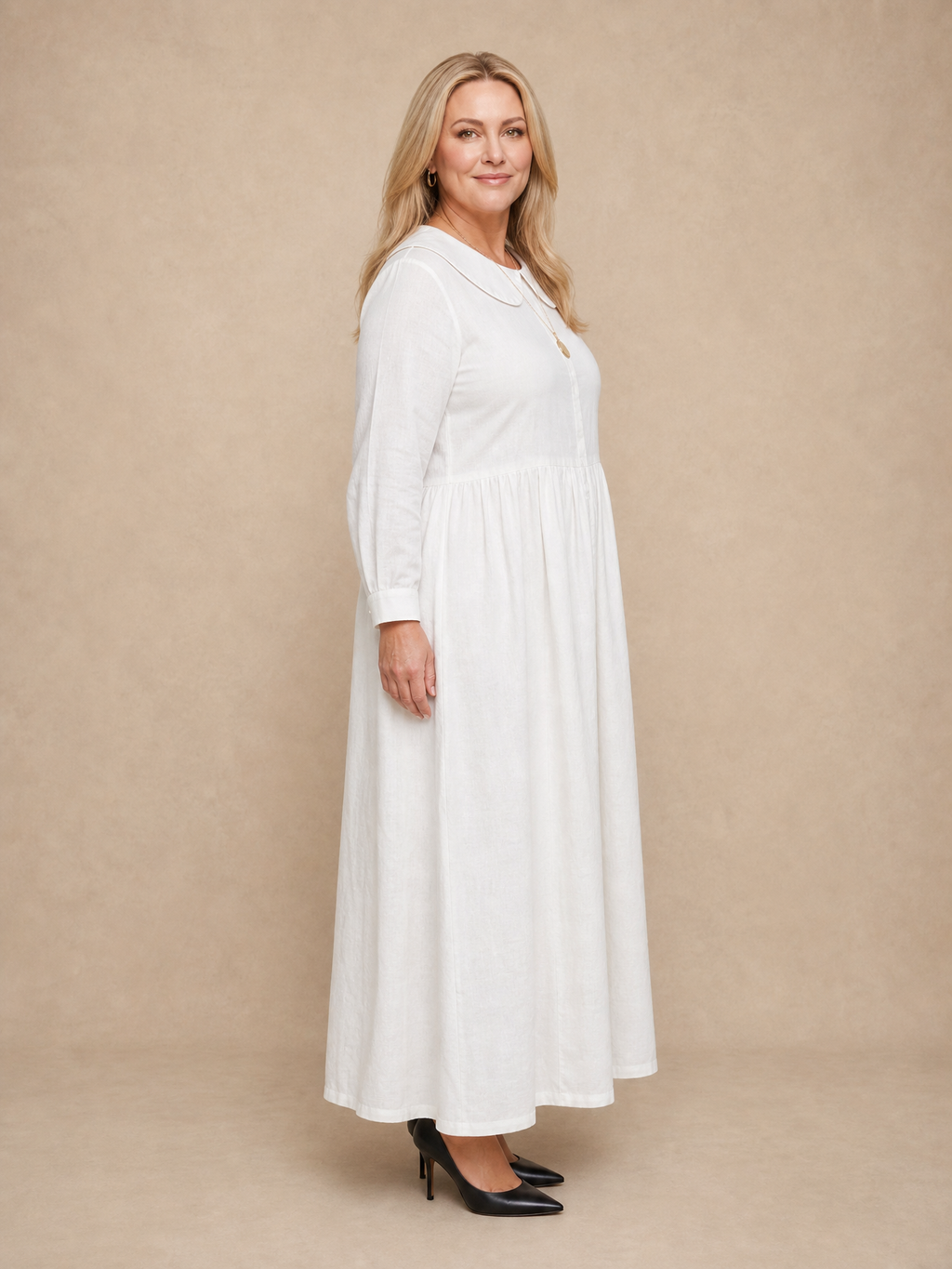 Clara Peter Pan Collar Denim Dress
