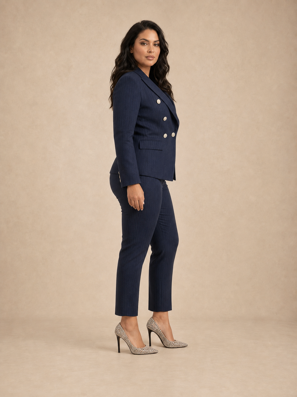 Marta Double-Button Suit Set