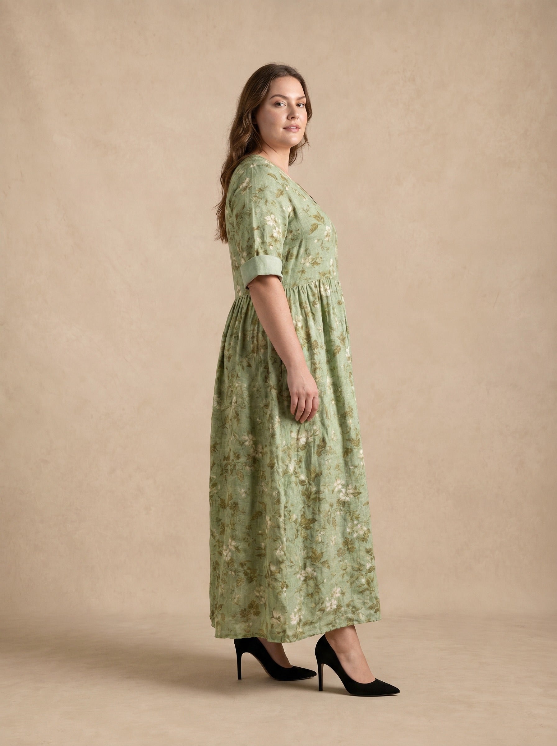 Sylvera Sage Floral Maxi Dress