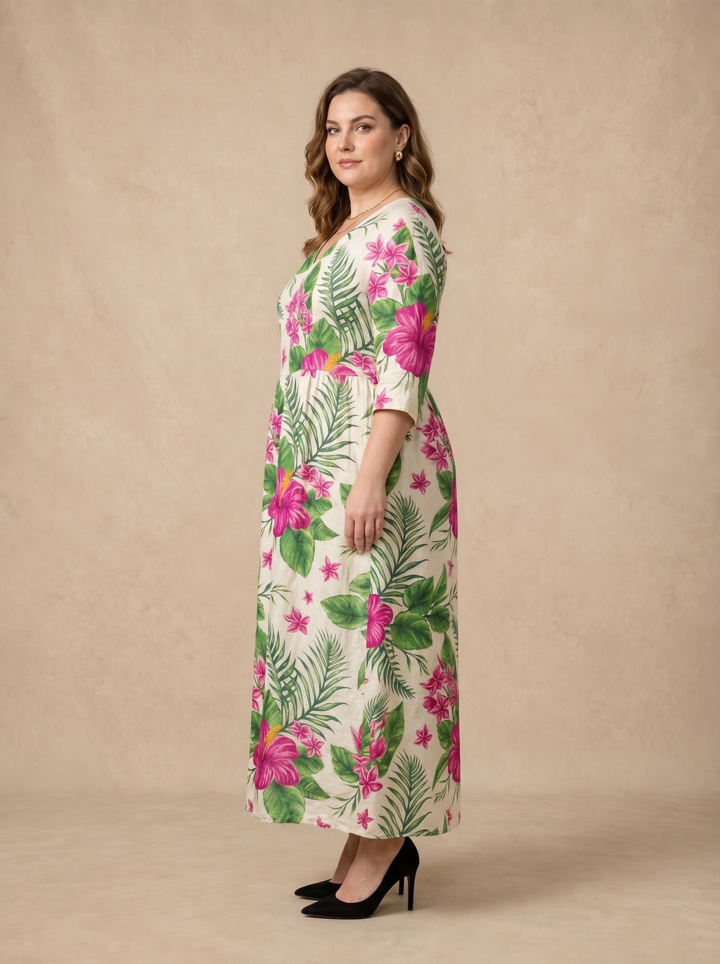 Isladora Hibiscus Maxi Dress