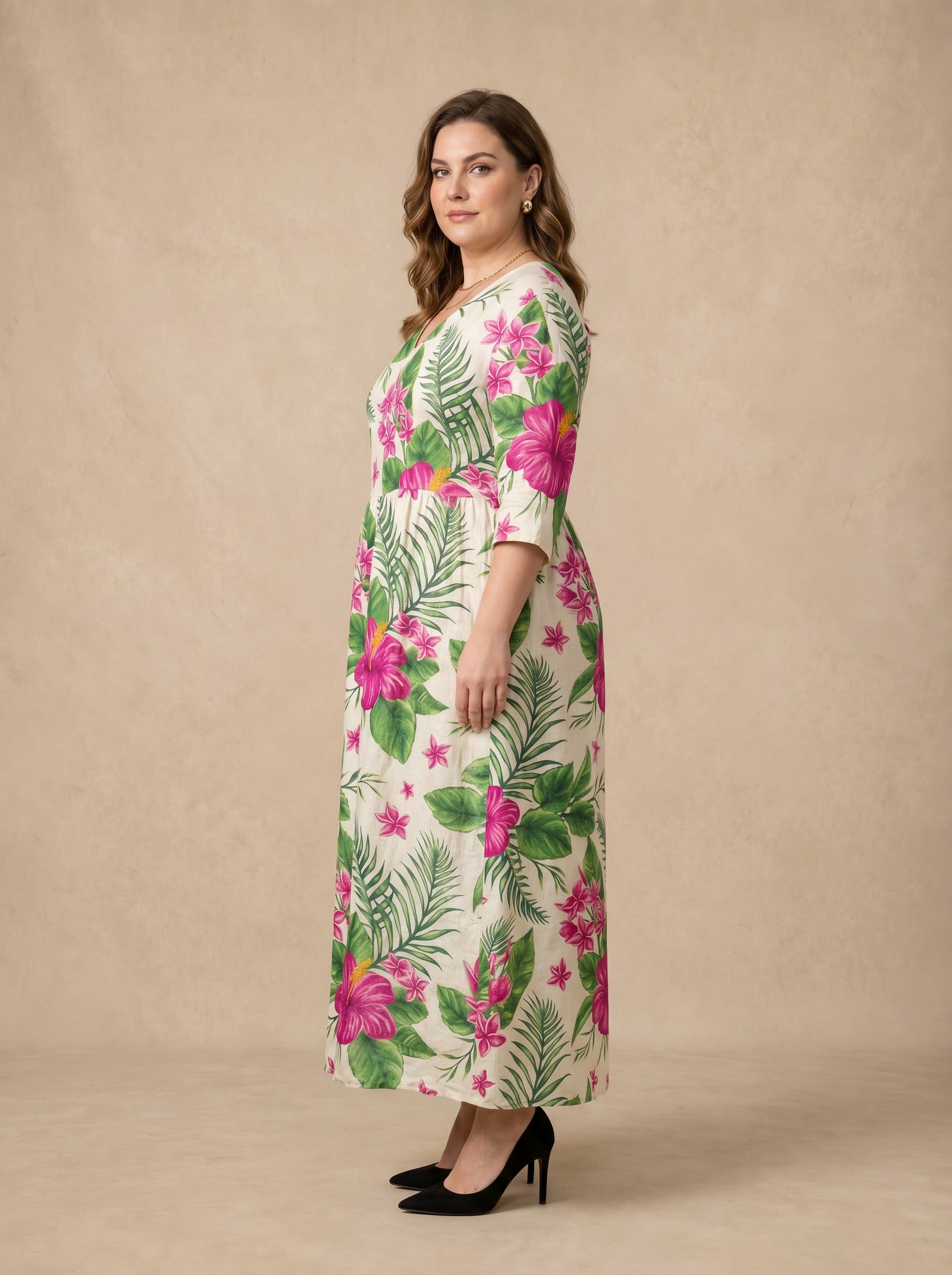 Isladora Hibiscus Maxi Dress