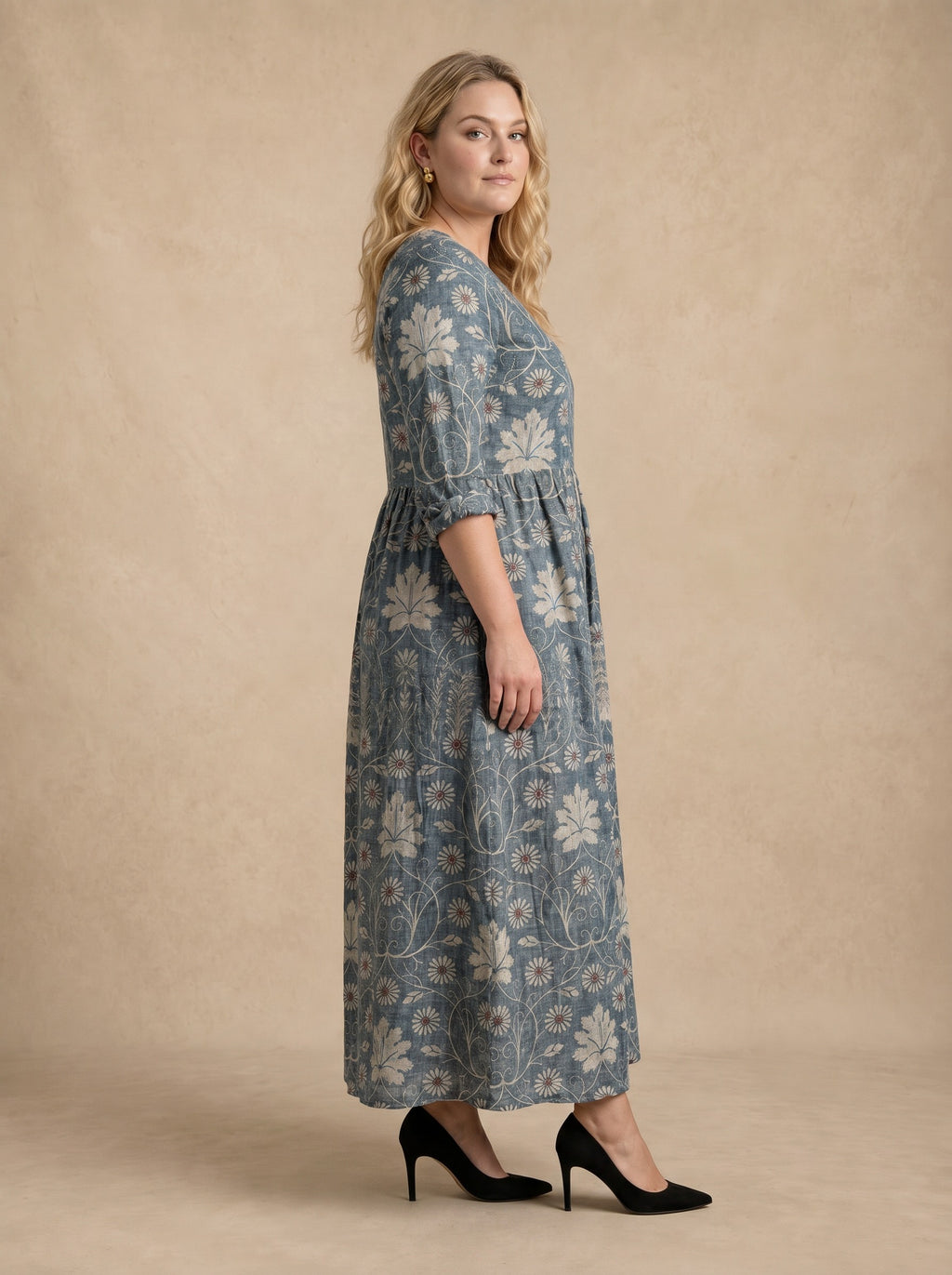 Elarisse Botanical Vine Maxi Dress