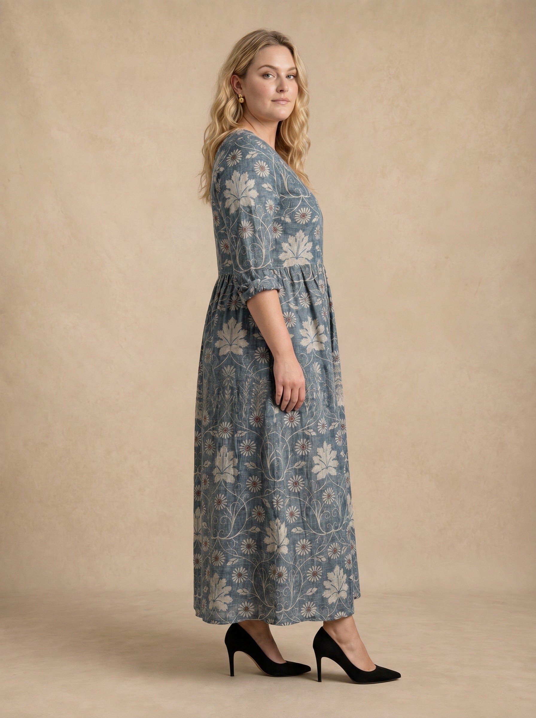 Elarisse Botanical Vine Maxi Dress