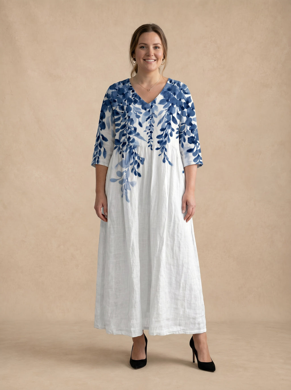 Celestia Blue Floral Maxi Dress