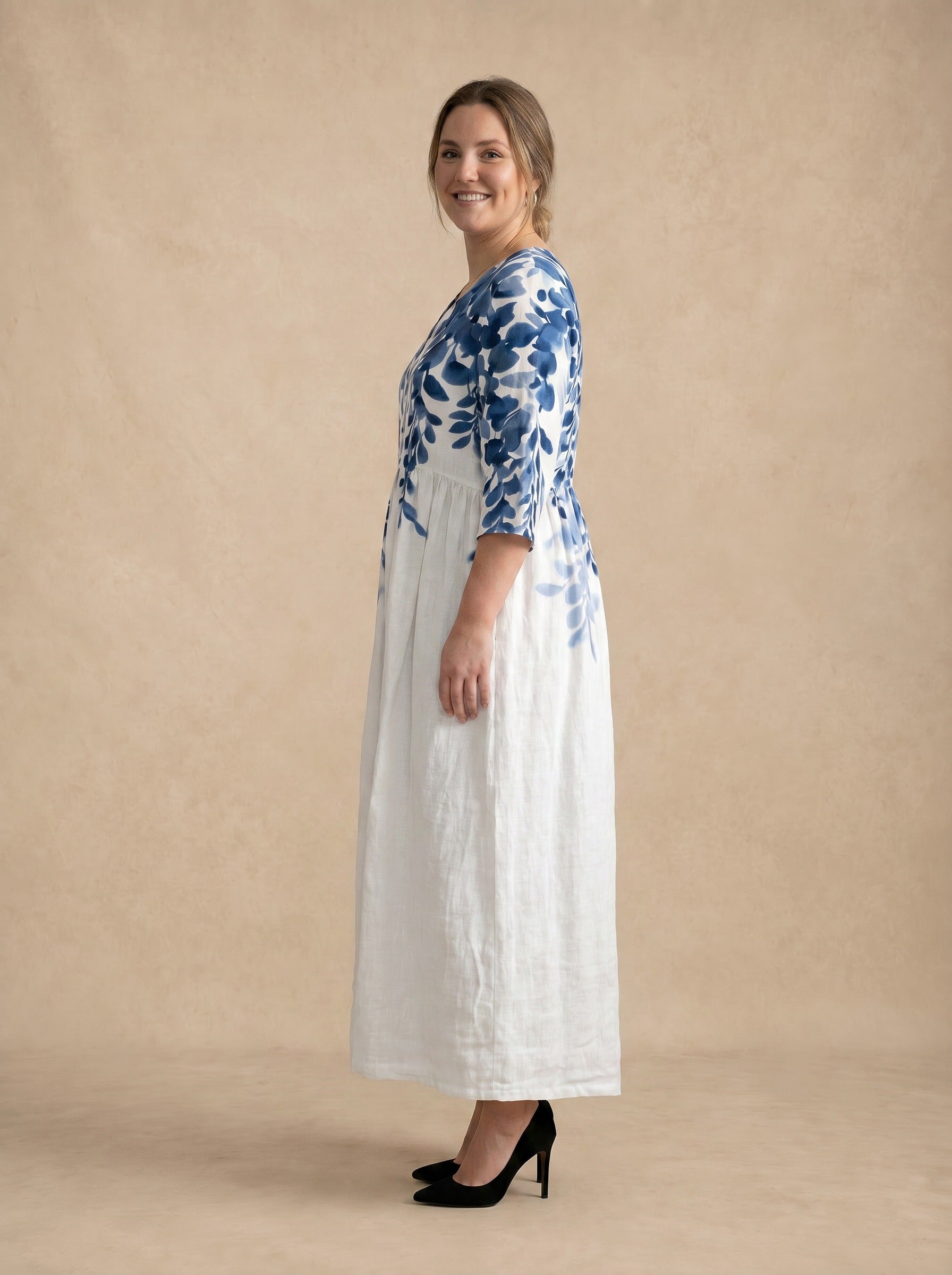 Celestia Blue Floral Maxi Dress