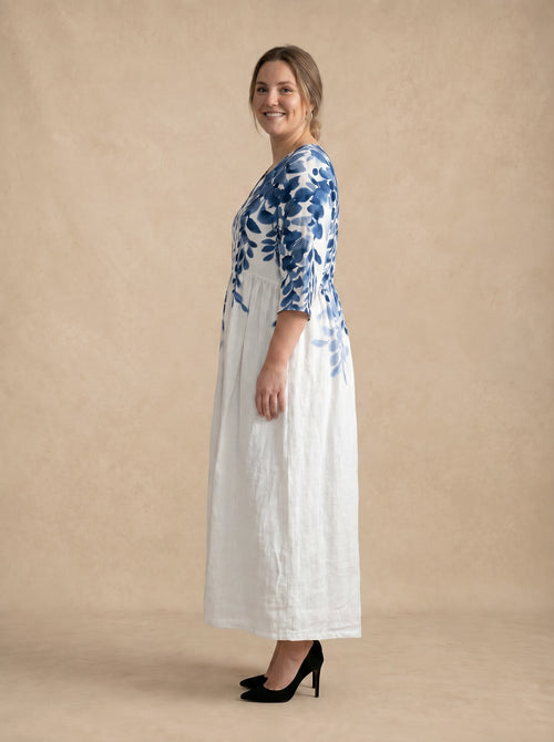 Celestia Blue Floral Maxi Dress
