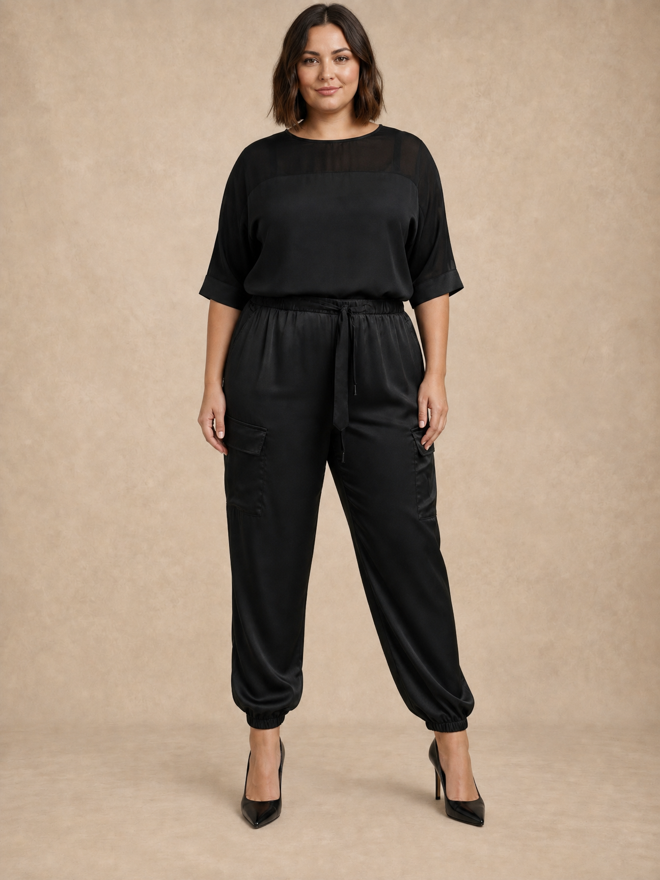Clara Satin Cargo Set