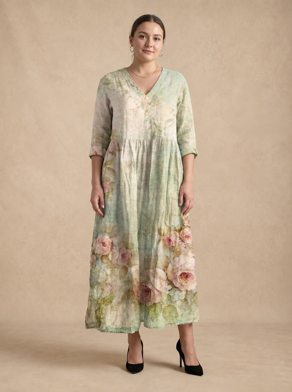 Evelisse Sage Rose Maxi Dress