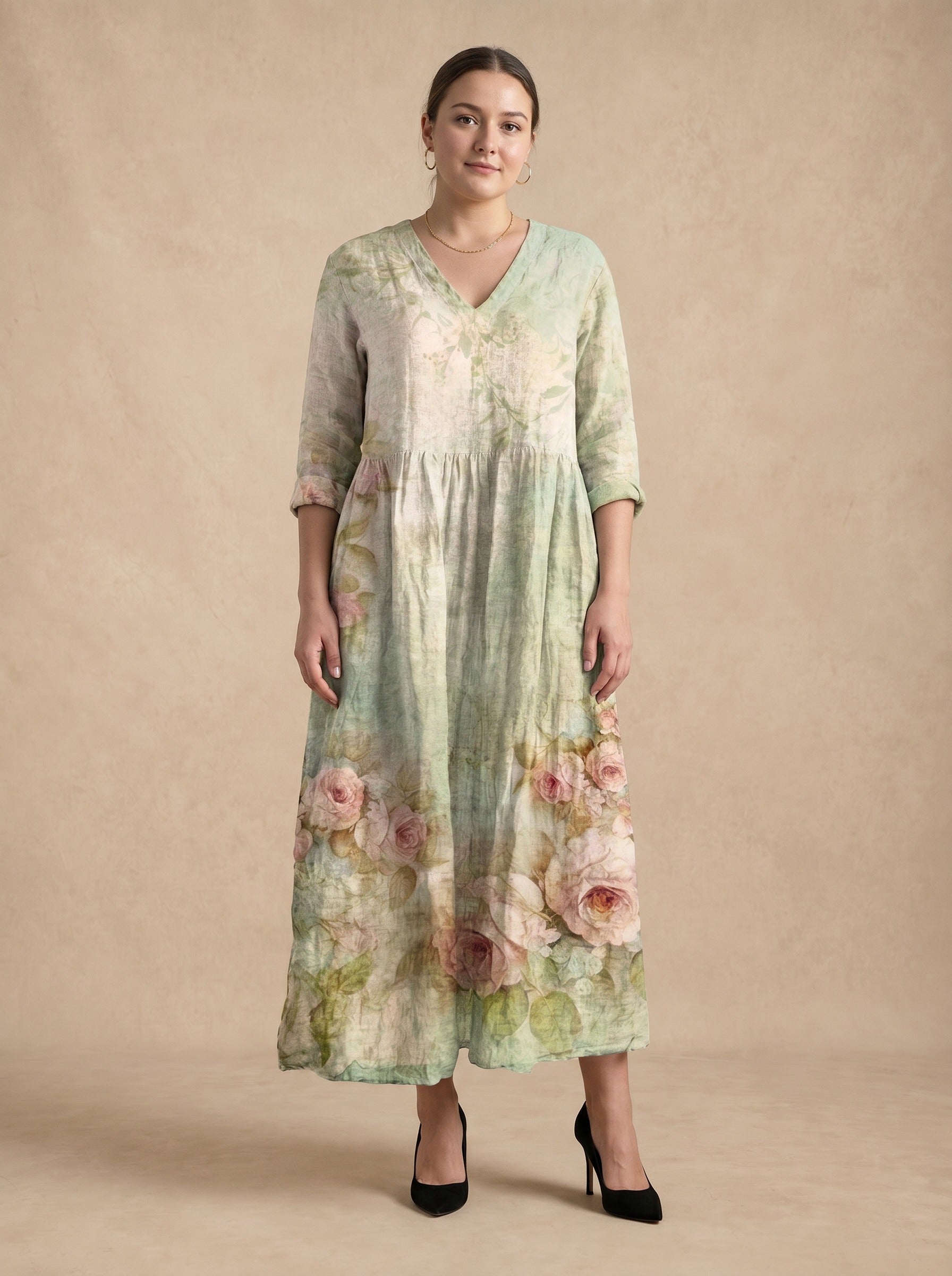 Evelisse Sage Rose Maxi Dress