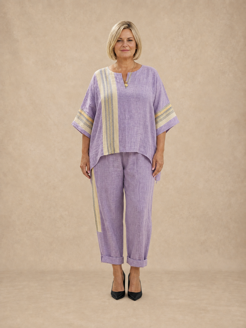 Daisy Boho Striped Set