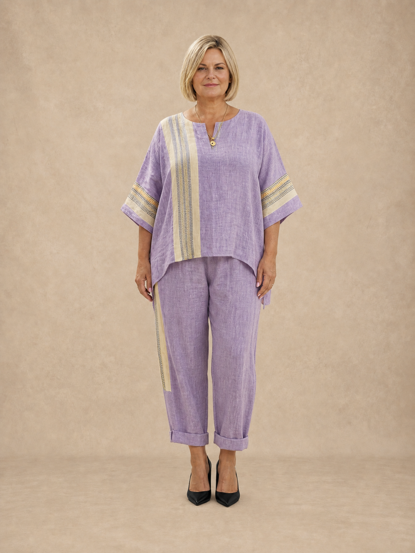 Daisy Boho Striped Set
