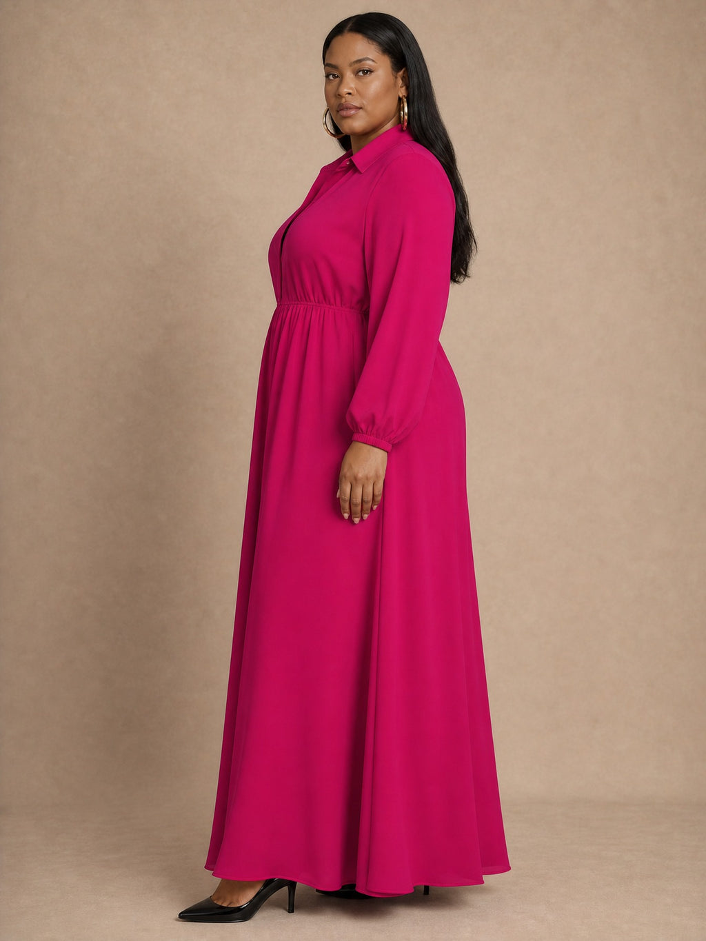 Celine Dark Pink Maxi Dress