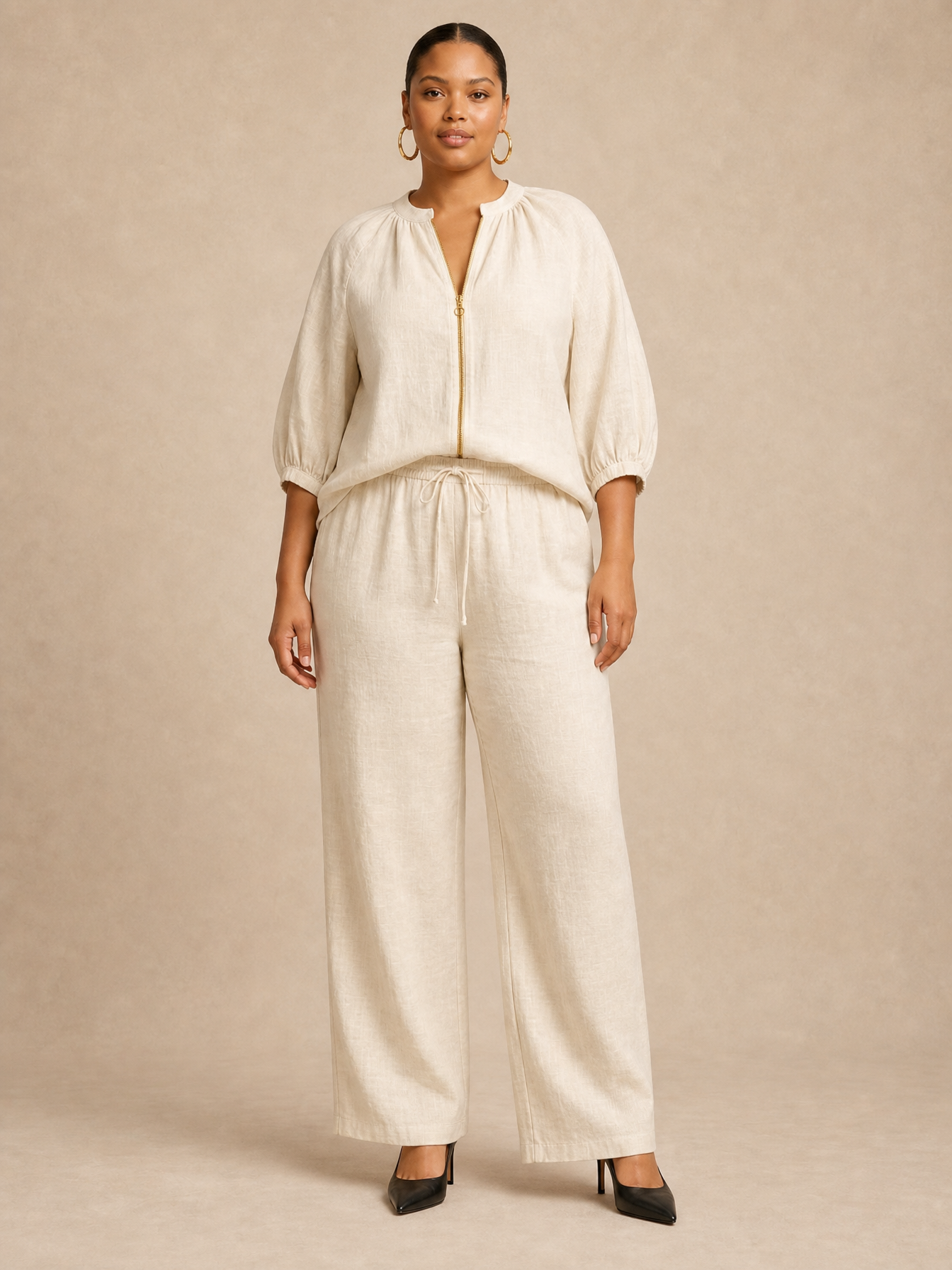 Adeline Casual Set with Zipper