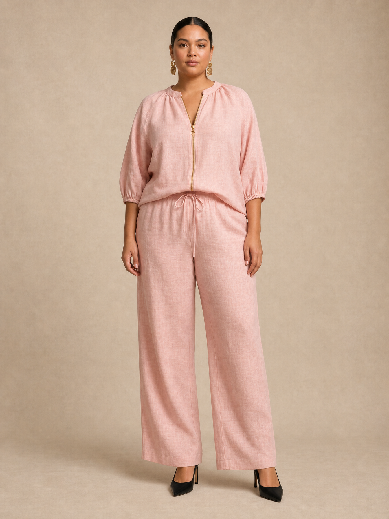 Adeline Casual Set with Zipper