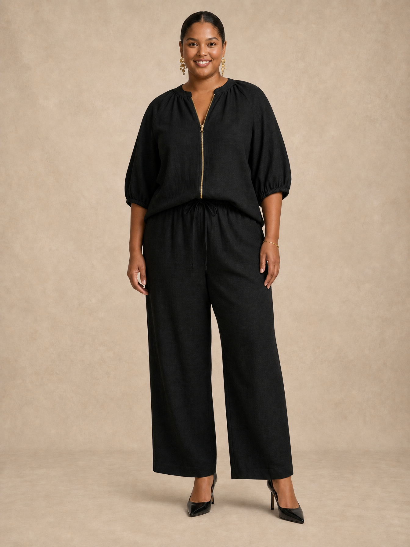 Adeline Casual Set with Zipper
