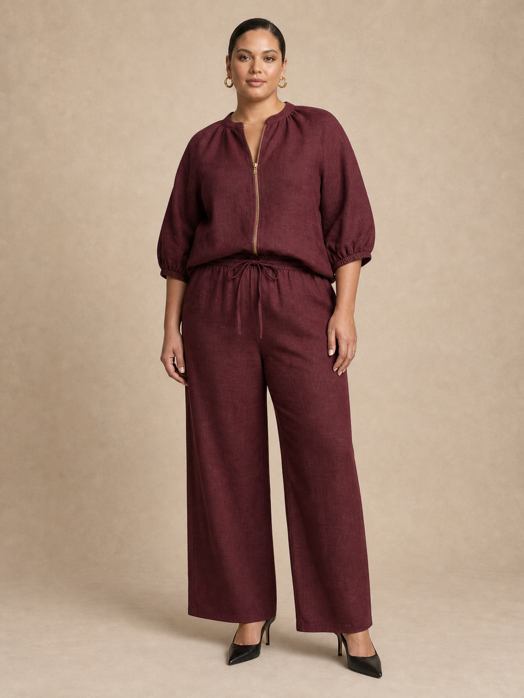 Adeline Casual Set with Zipper