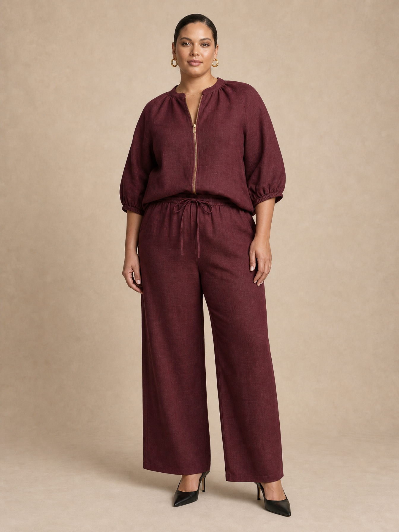 Adeline Casual Set with Zipper