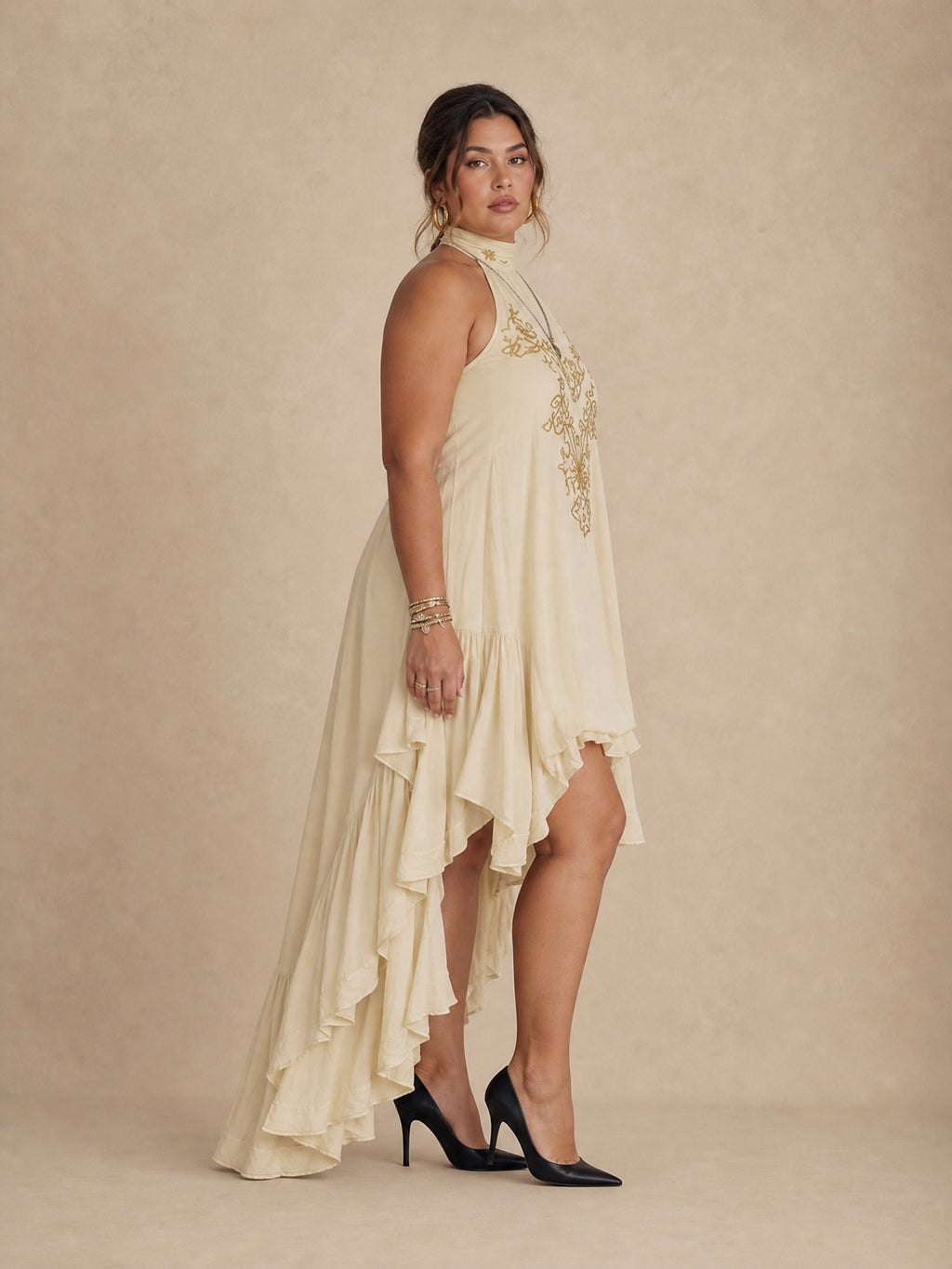 Zahara Embroidered Maxi Dress