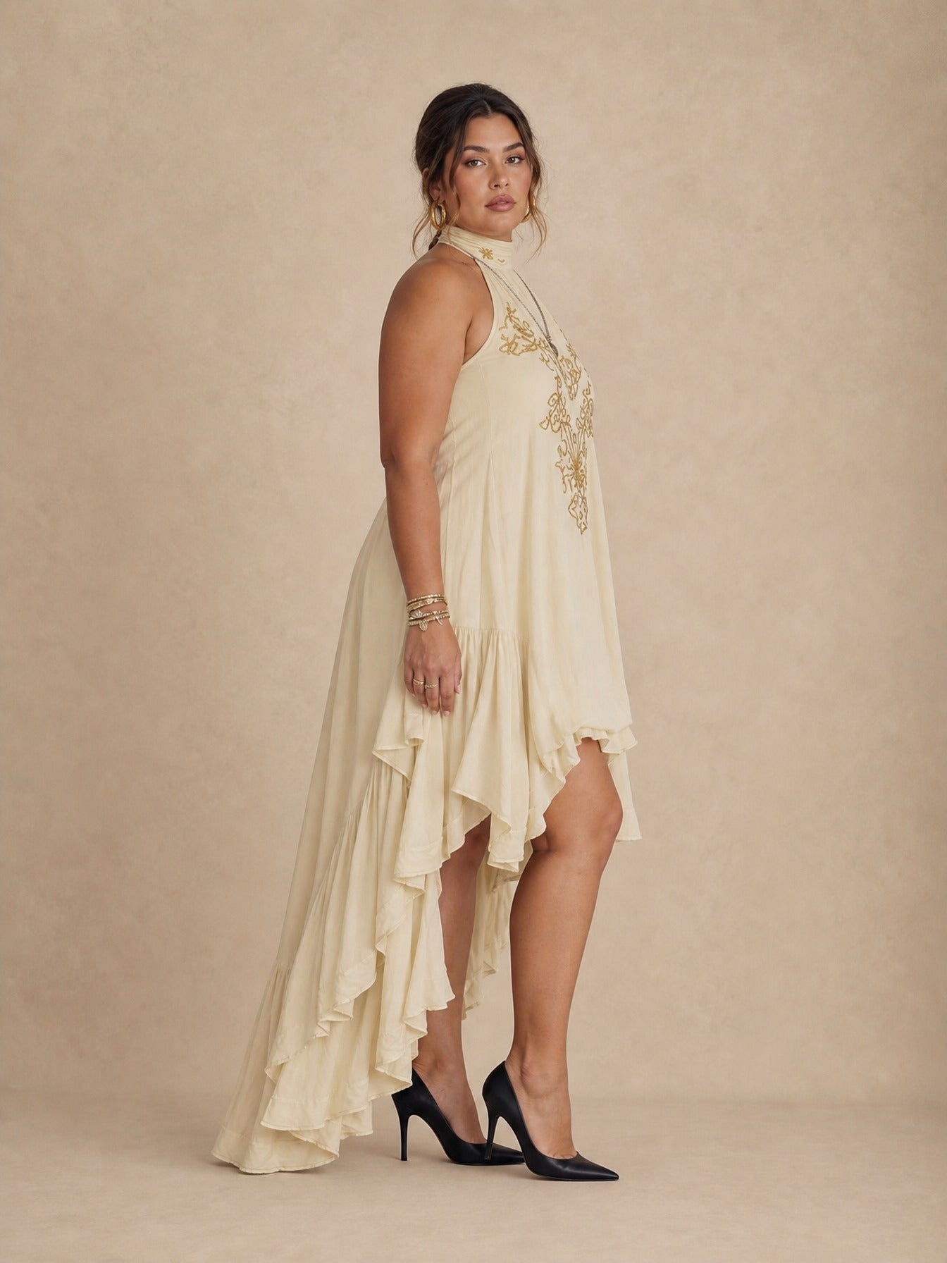 Zahara Embroidered Maxi Dress