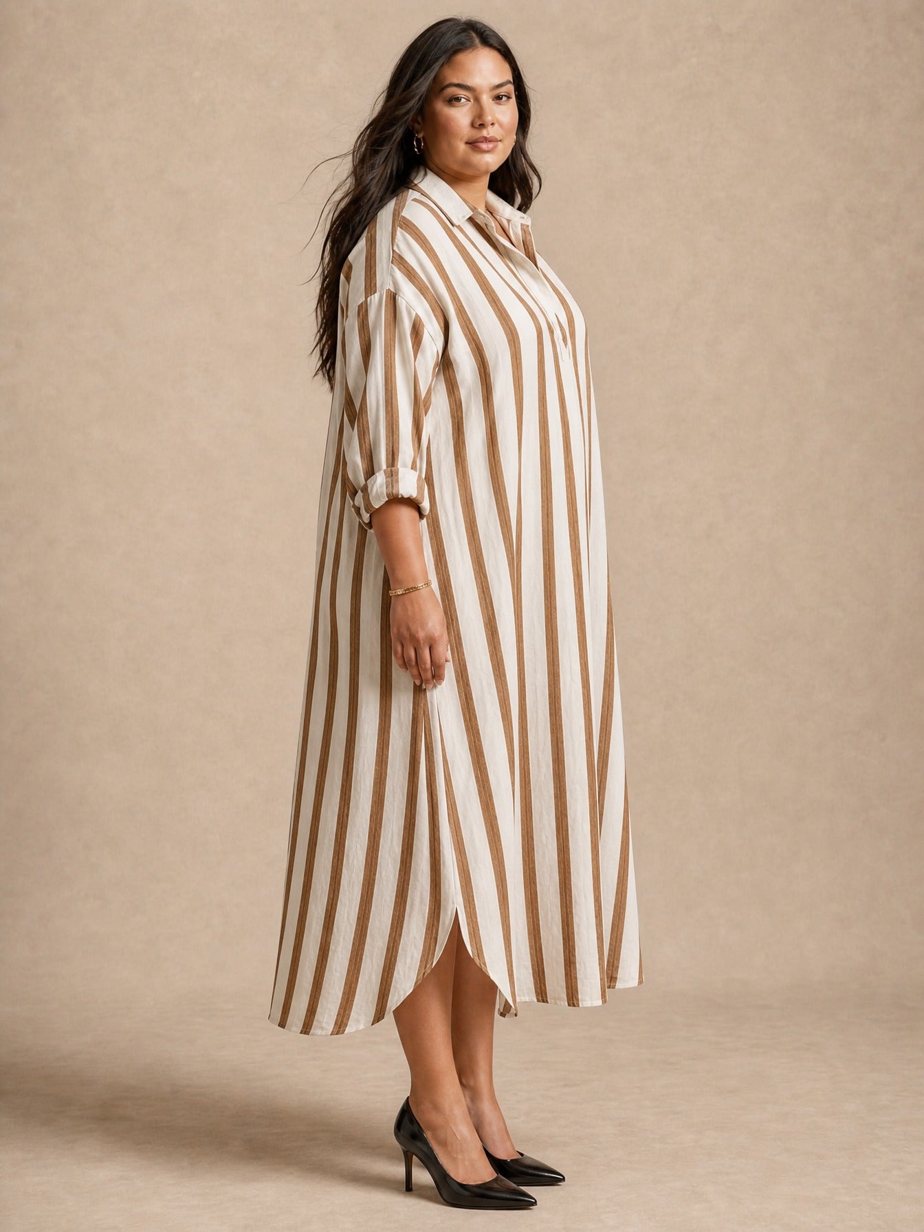Liora Stripe Oversized Maxi Dress