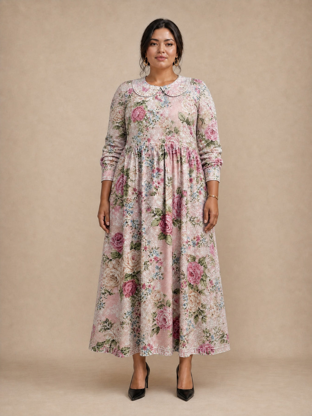 Brooklyn Floral Collar Denim Dress