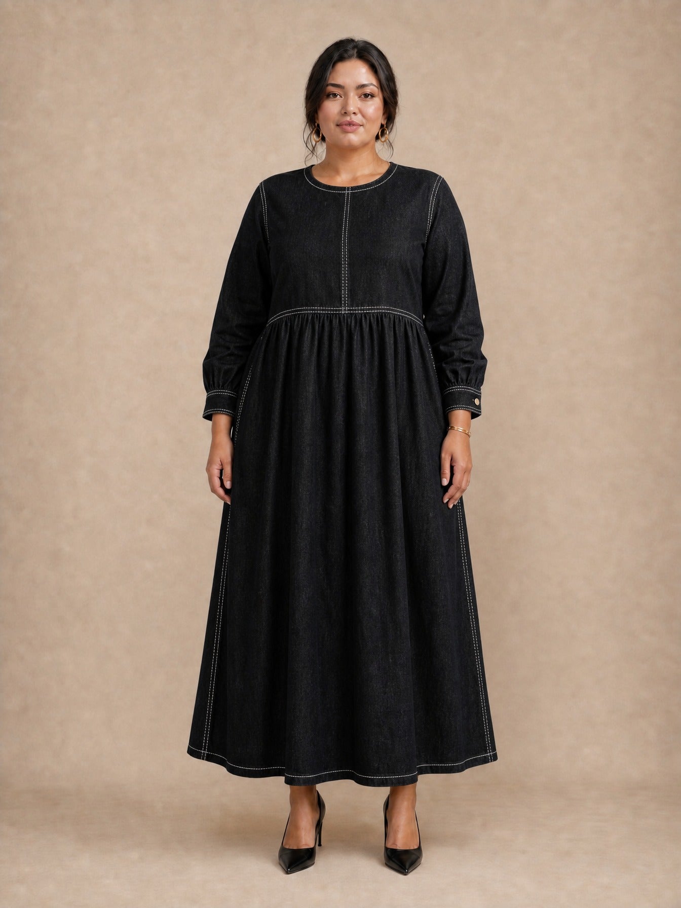 Melissa Long Sleeve Denim Dress