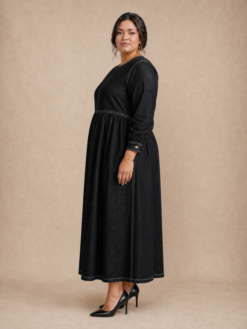 Melissa Long Sleeve Denim Dress