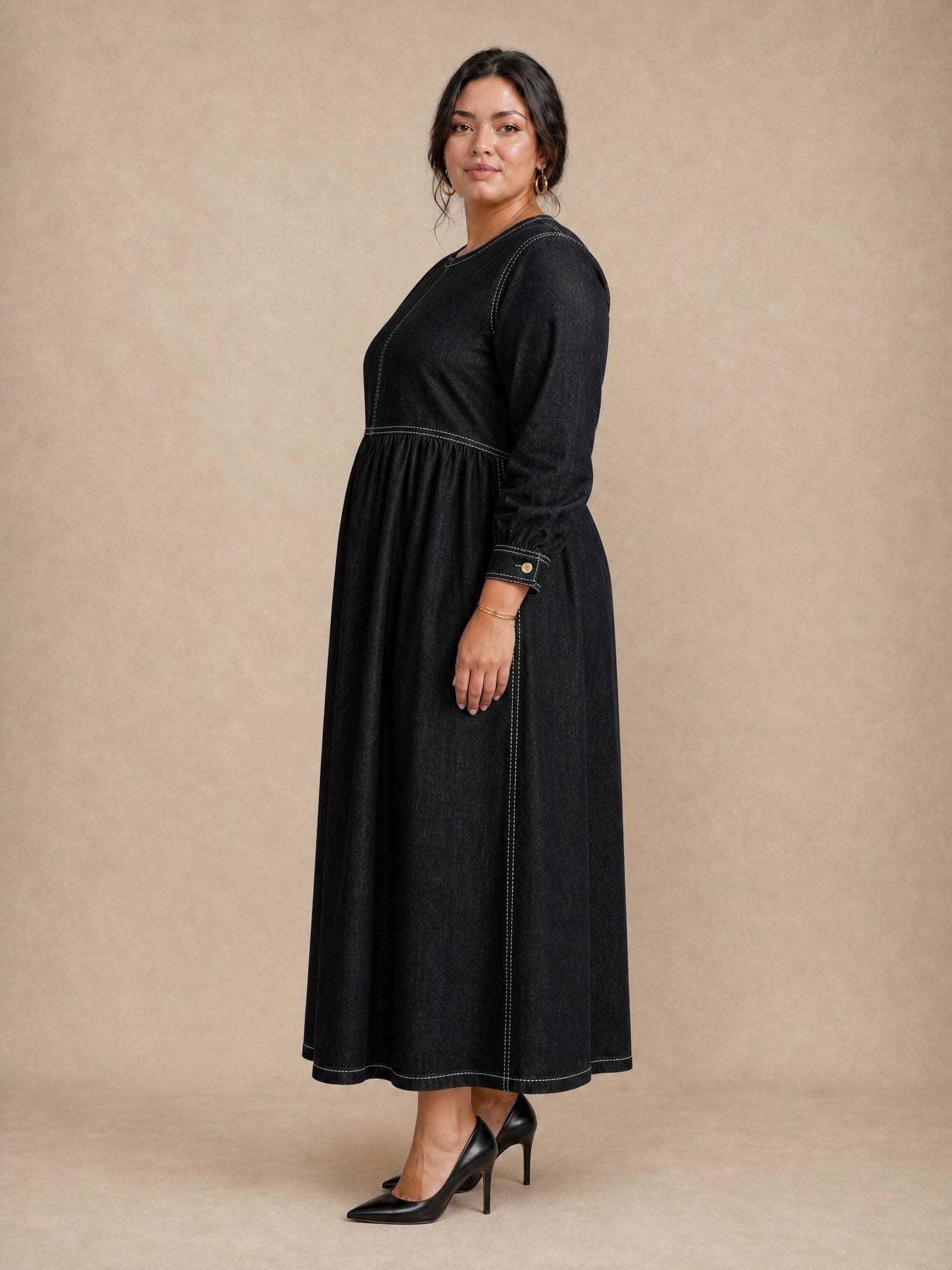 Melissa Long Sleeve Denim Dress