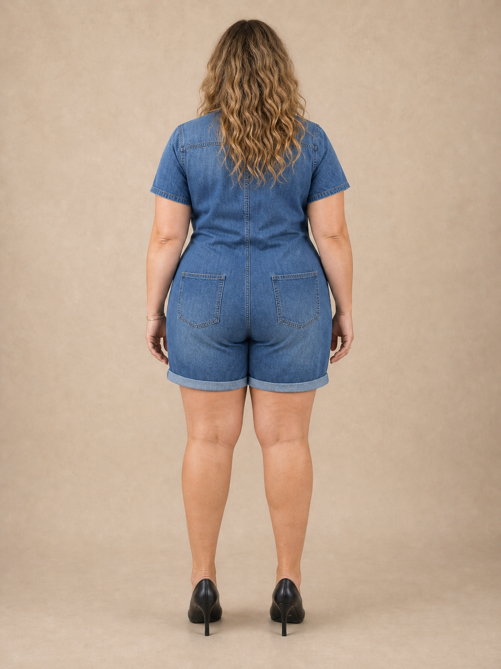 Joan Short Denim Overalls