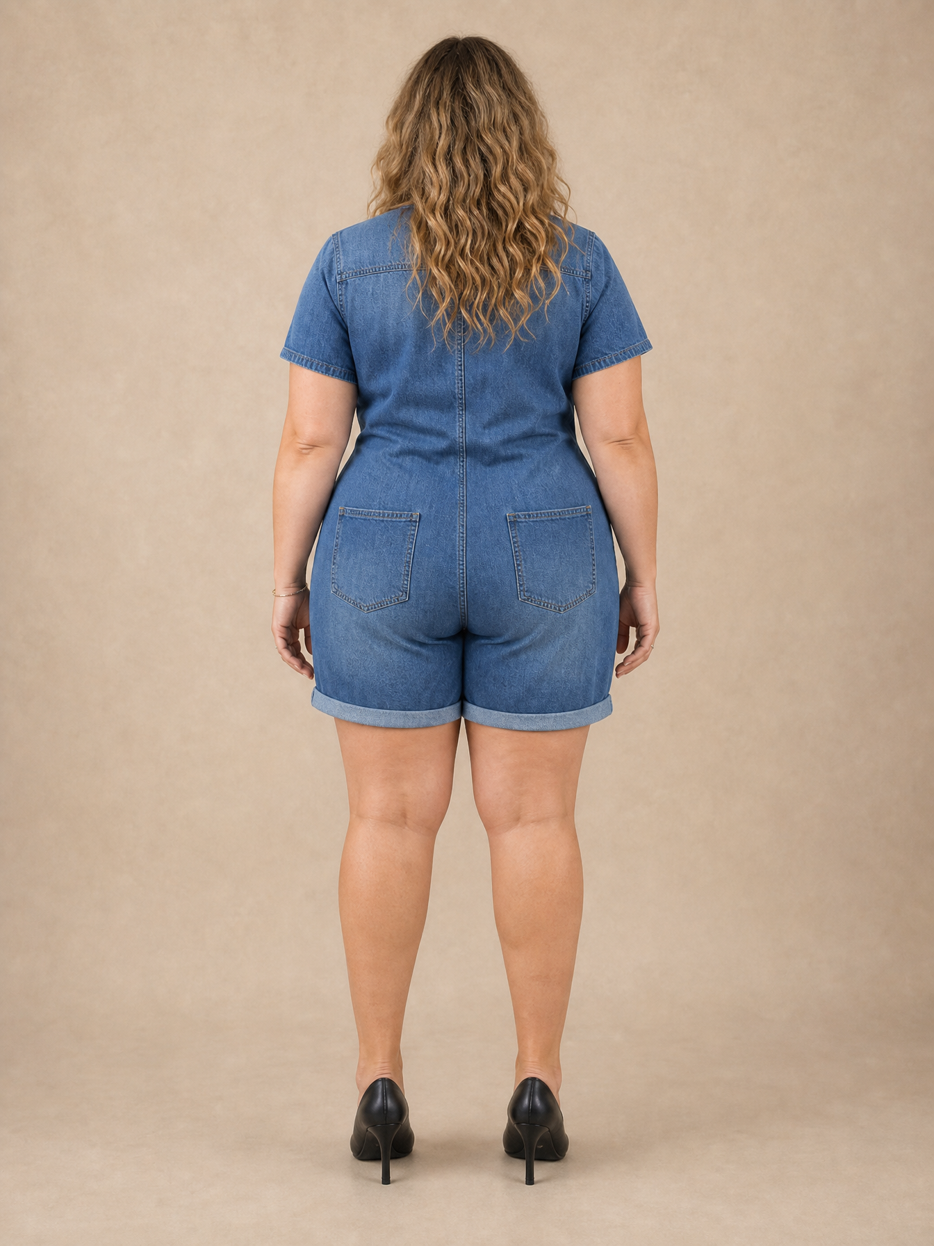 Joan Short Denim Overalls