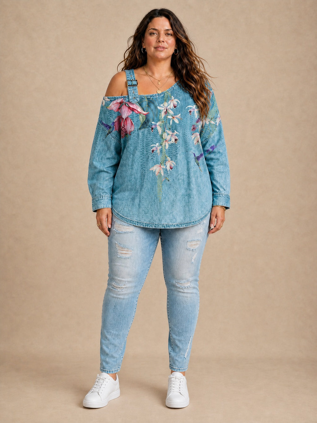 Danielle Off Shoulder Denim Top