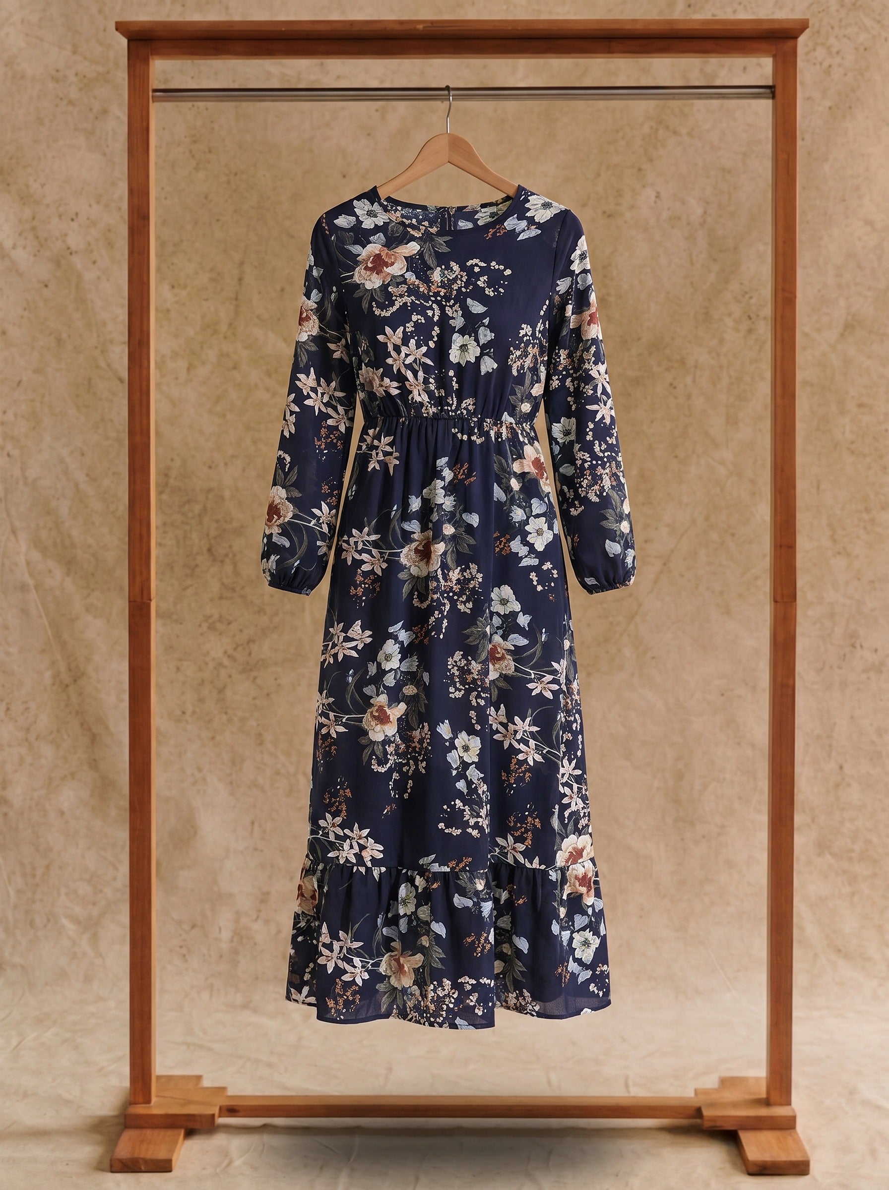 Juniper Tiered Maxi Dress in Painted Garden Blooms