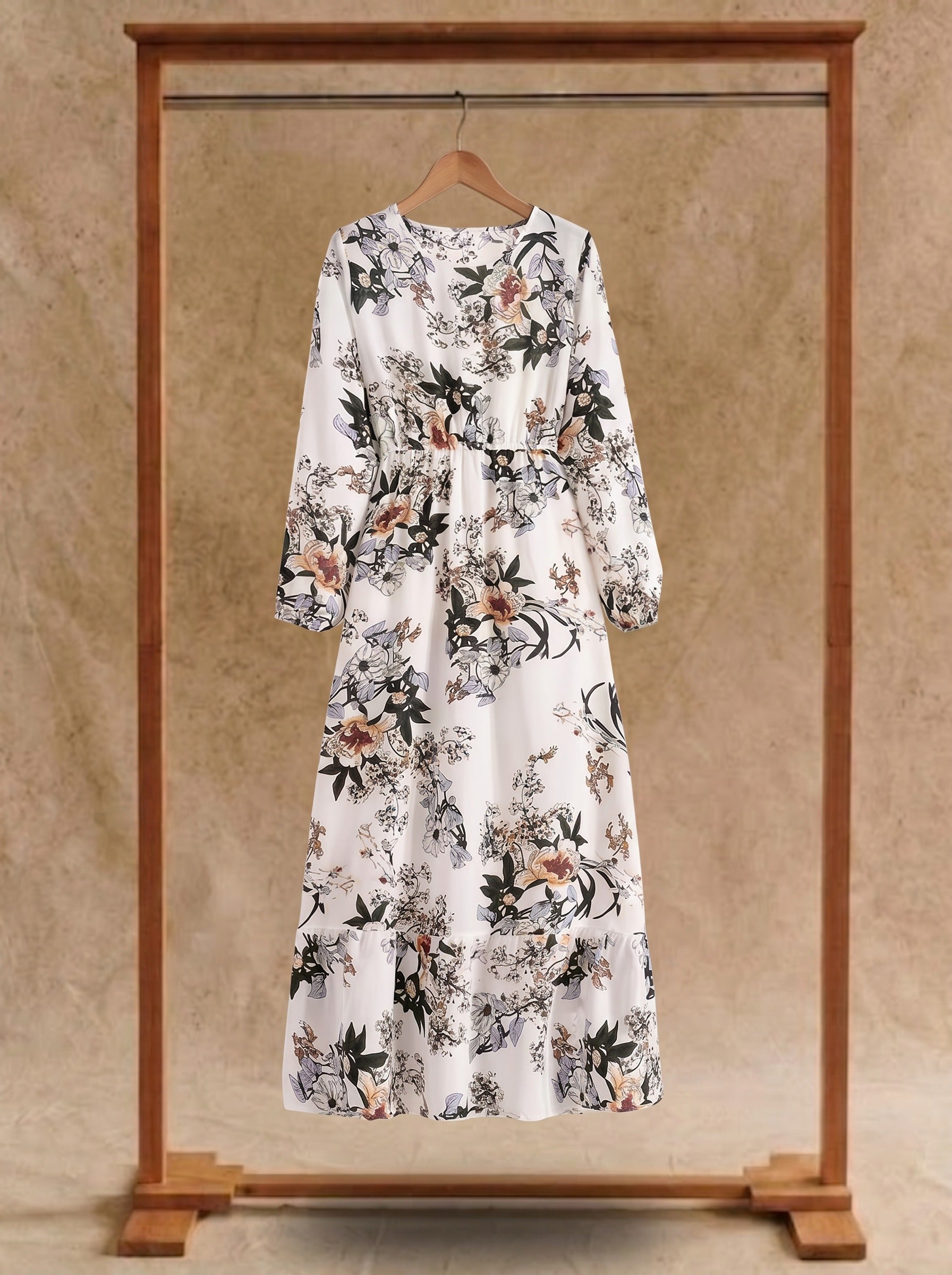 Juniper Tiered Maxi Dress in Painted Garden Blooms