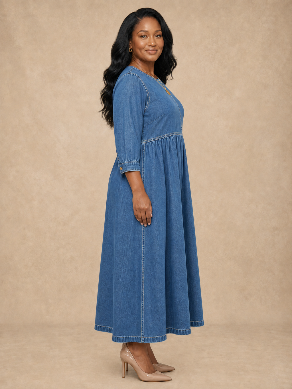 Melissa Long Sleeve Denim Dress