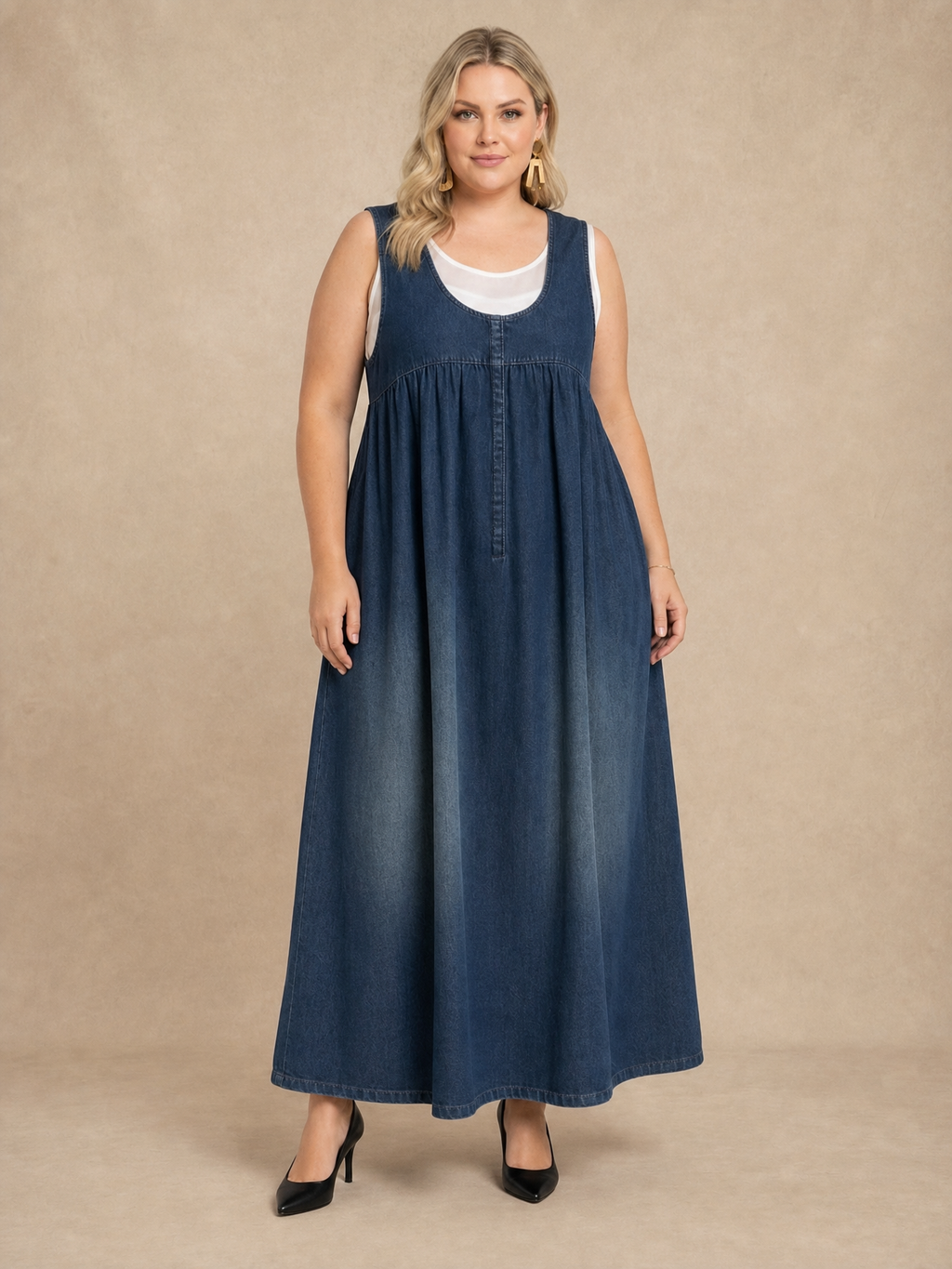 Karen Denim Maxi Dress